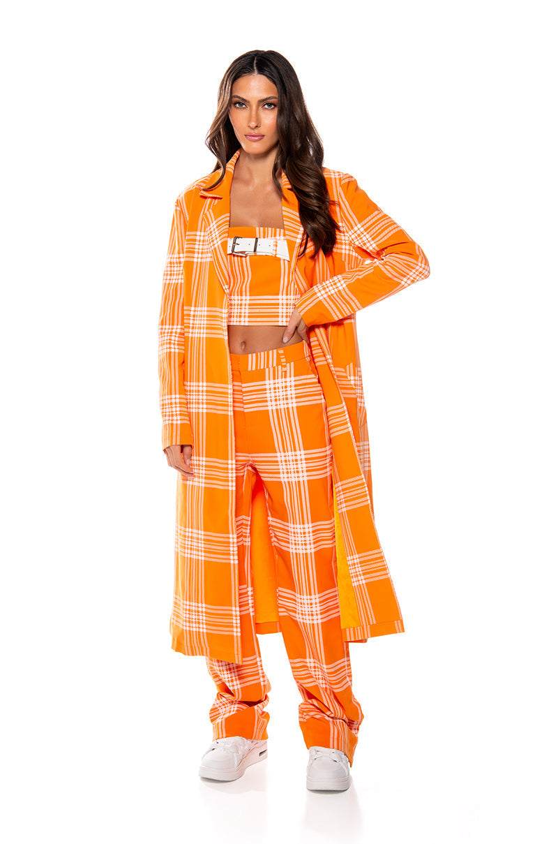 POPSICLE BRIGHT PLAID CROP TOP