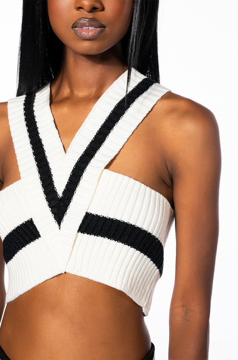 PREP CLUB CROPPED SWEATER TANK