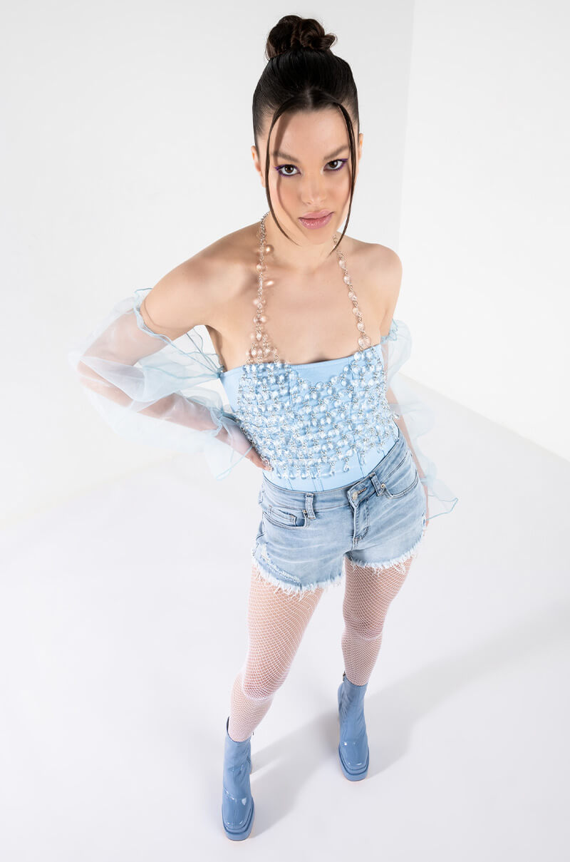 NADINE ATTACHED SLEEVE BODYSUIT