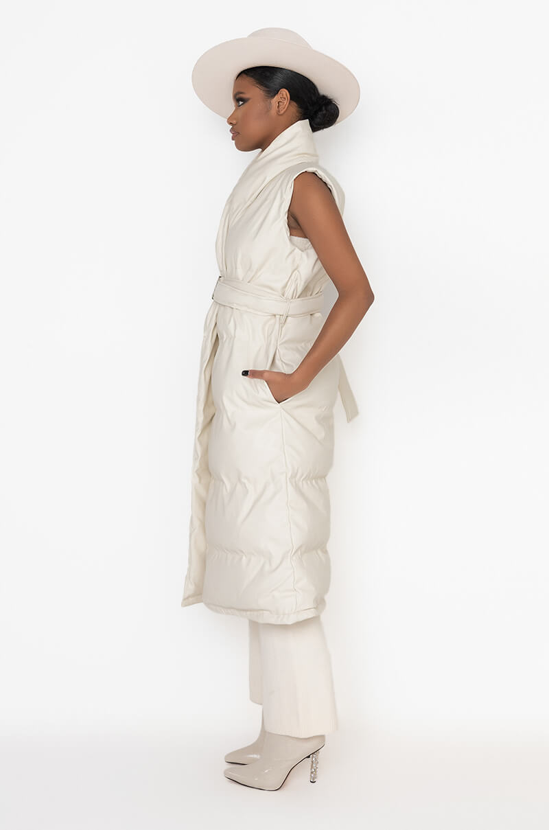 BARLOW VEST LONG PU PUFFER VEST