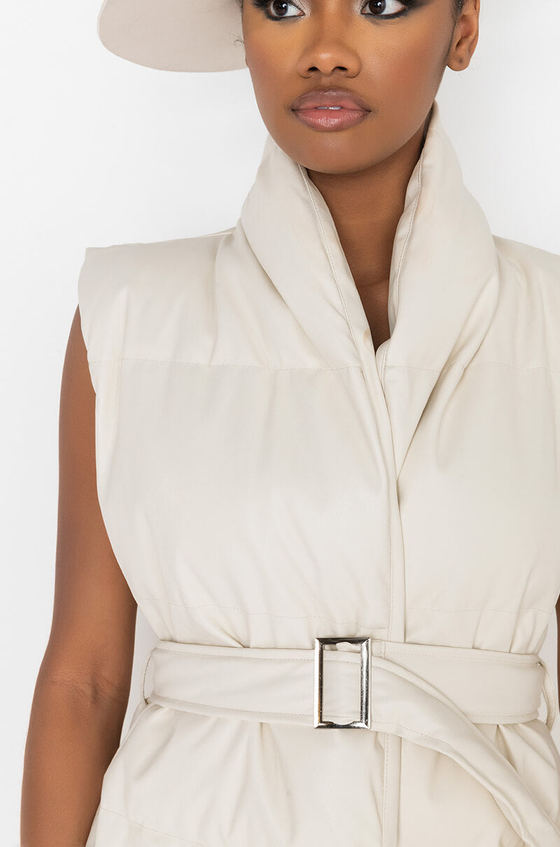 BARLOW VEST LONG PU PUFFER VEST