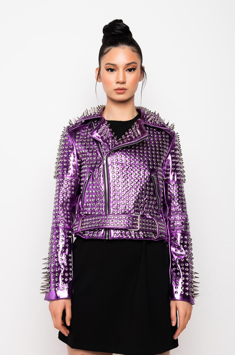 PURPLE DREAMS STUDDED MOTO