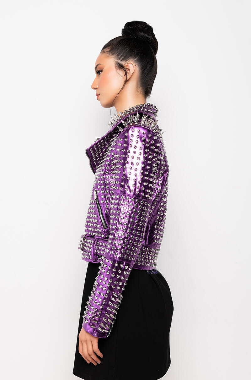 PURPLE DREAMS STUDDED MOTO