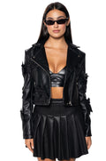 PUT A BOW ON IT HOLIDAY EDITION MOTO JACKET