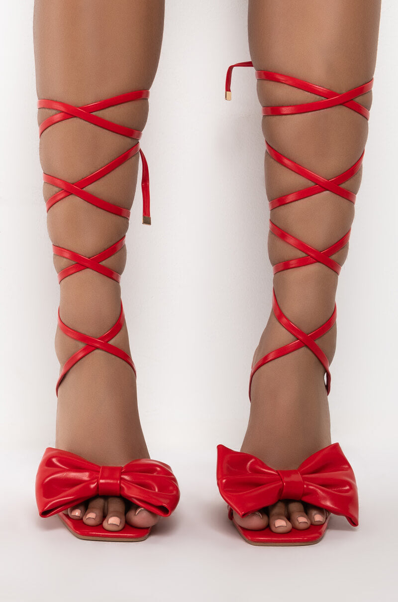 PUT A BOW ON IT STILETTO SANDAL
