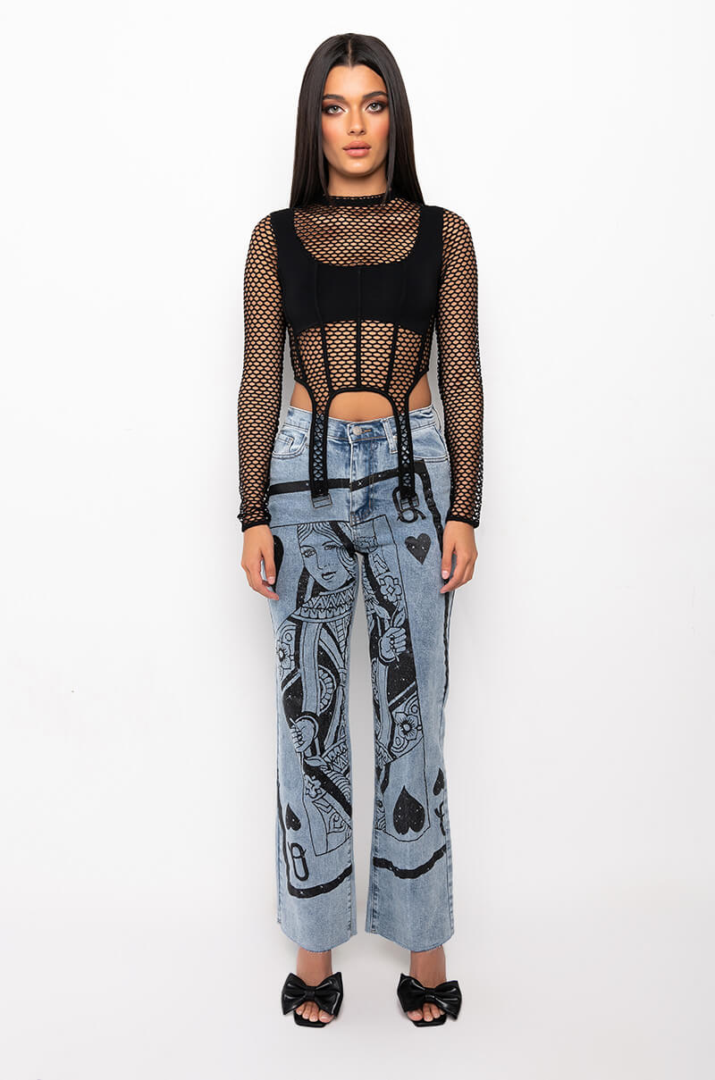 QUEEN OF MY HEART WIDE LEG DENIM