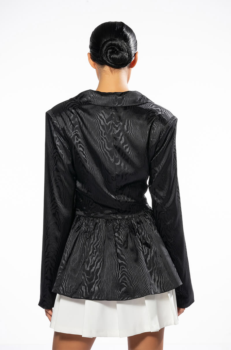 QUEEN'S GAMBIT PEPLUM BLAZER