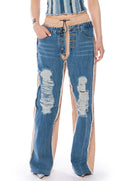 RARE VIBE DENIM EMBELLISHED NYLON JOGGER