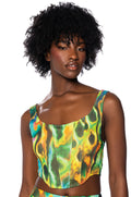 RAYLIN MESH CORSET TOP