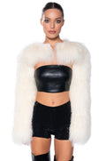 REAL MONGOLIAN FUR BOLERO JACKET