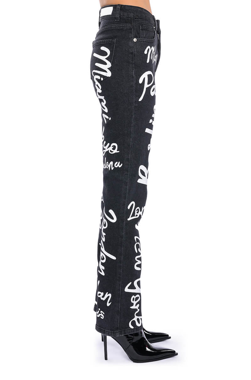 REPRESENT HIGH RISE STRAIGHT LEG JEAN
