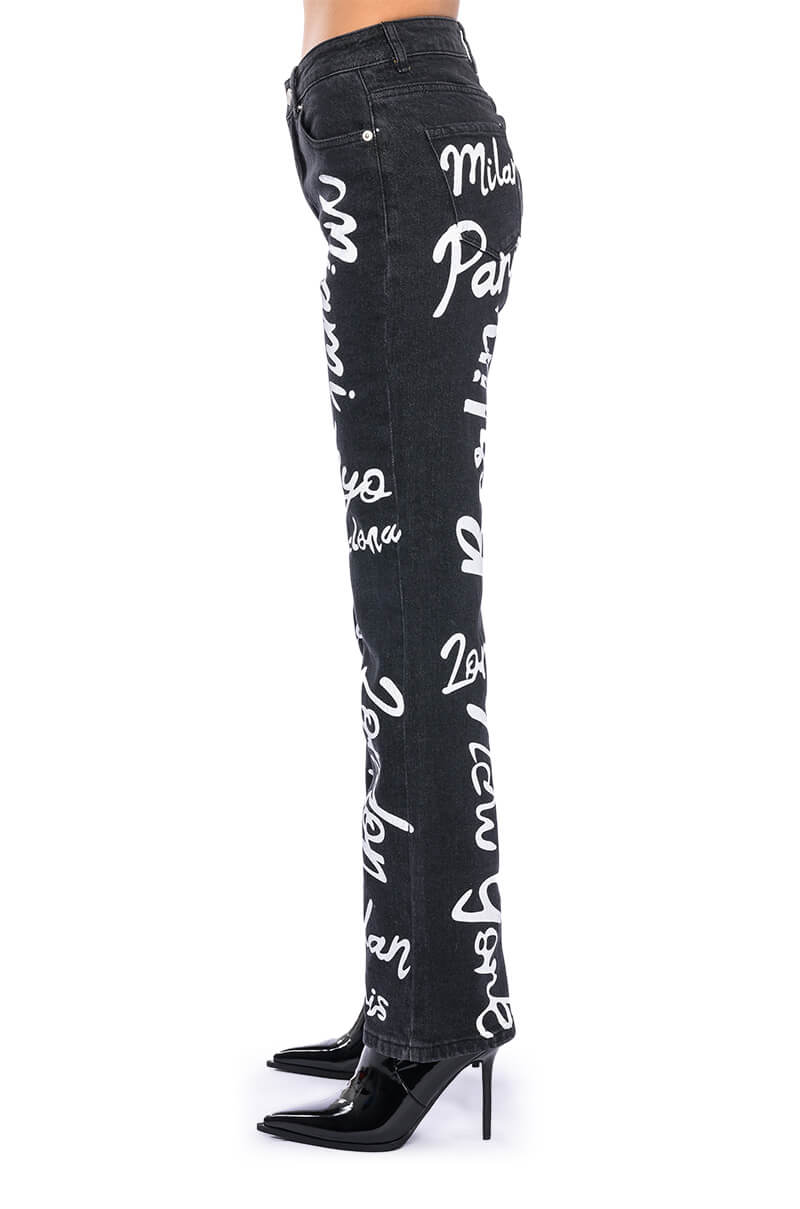 REPRESENT HIGH RISE STRAIGHT LEG JEAN