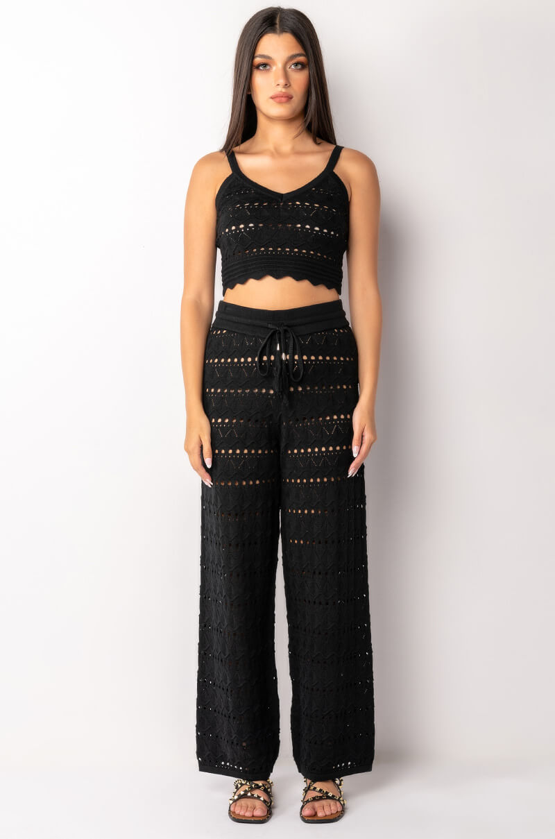 RESORT READY CROCHET WIDE LEG PANT