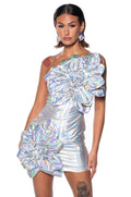 RETRO FLORAL PARTY MINI DRESS