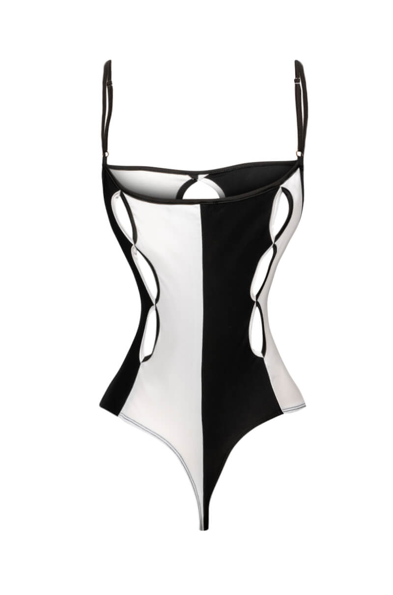 RIGHT THROUGH ME SLEEVELESS CUTOUT BODYSUIT