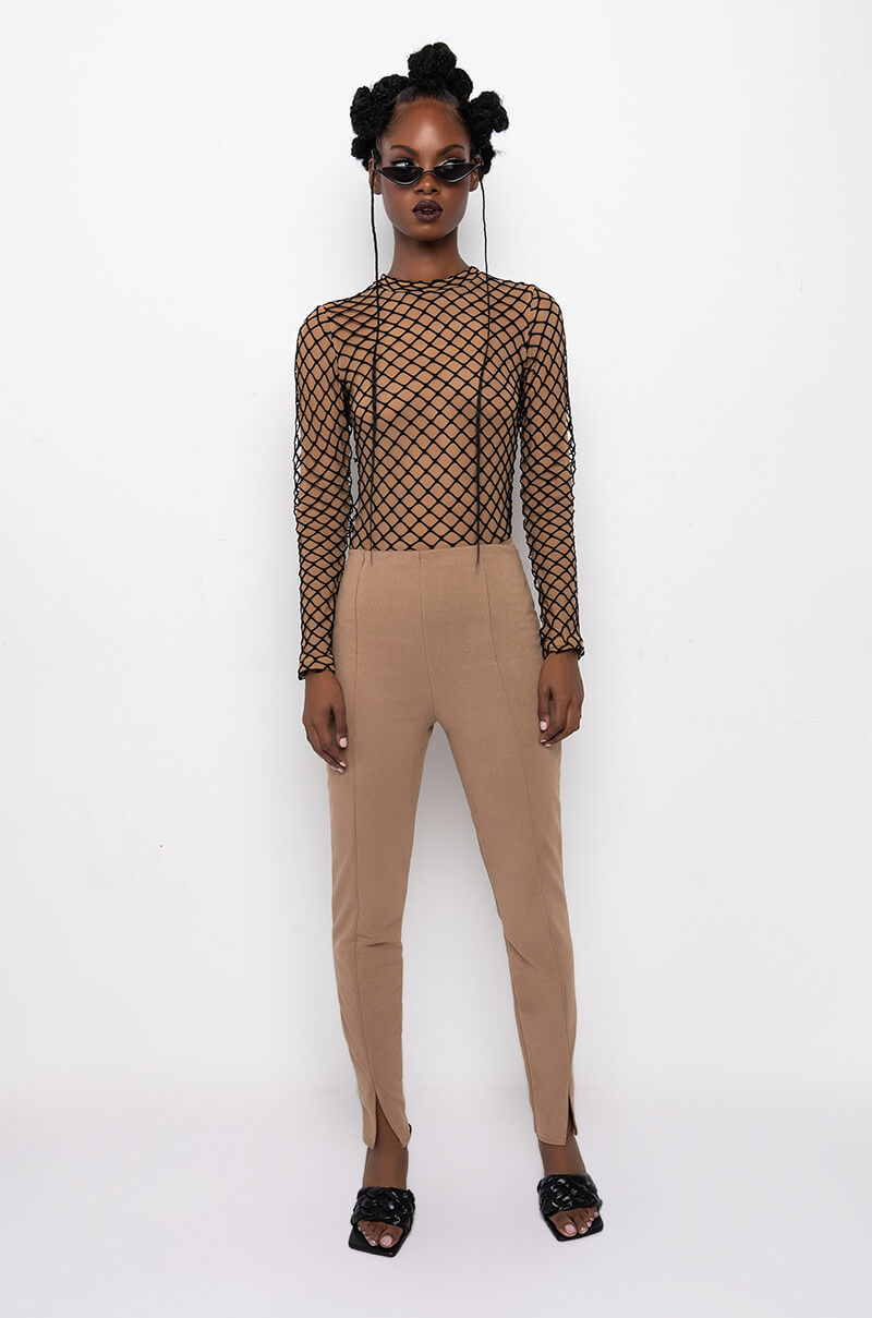 RISKAY BUSINESS MESH LONG SLEEVE BODYSUIT