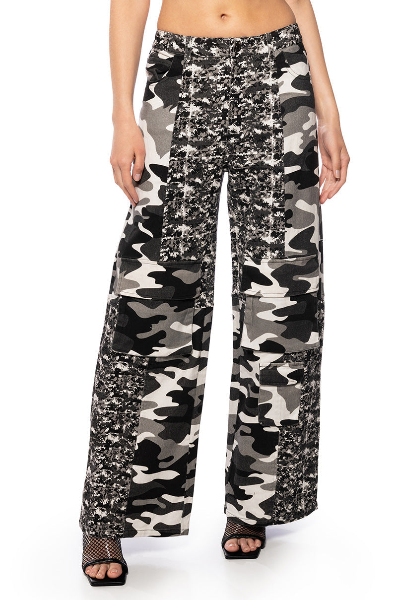 ROGER THAT CAMO FLARED JEAN