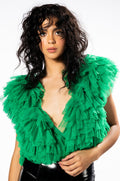 ROMANTIC TULLE RUFFLE BODYSUIT