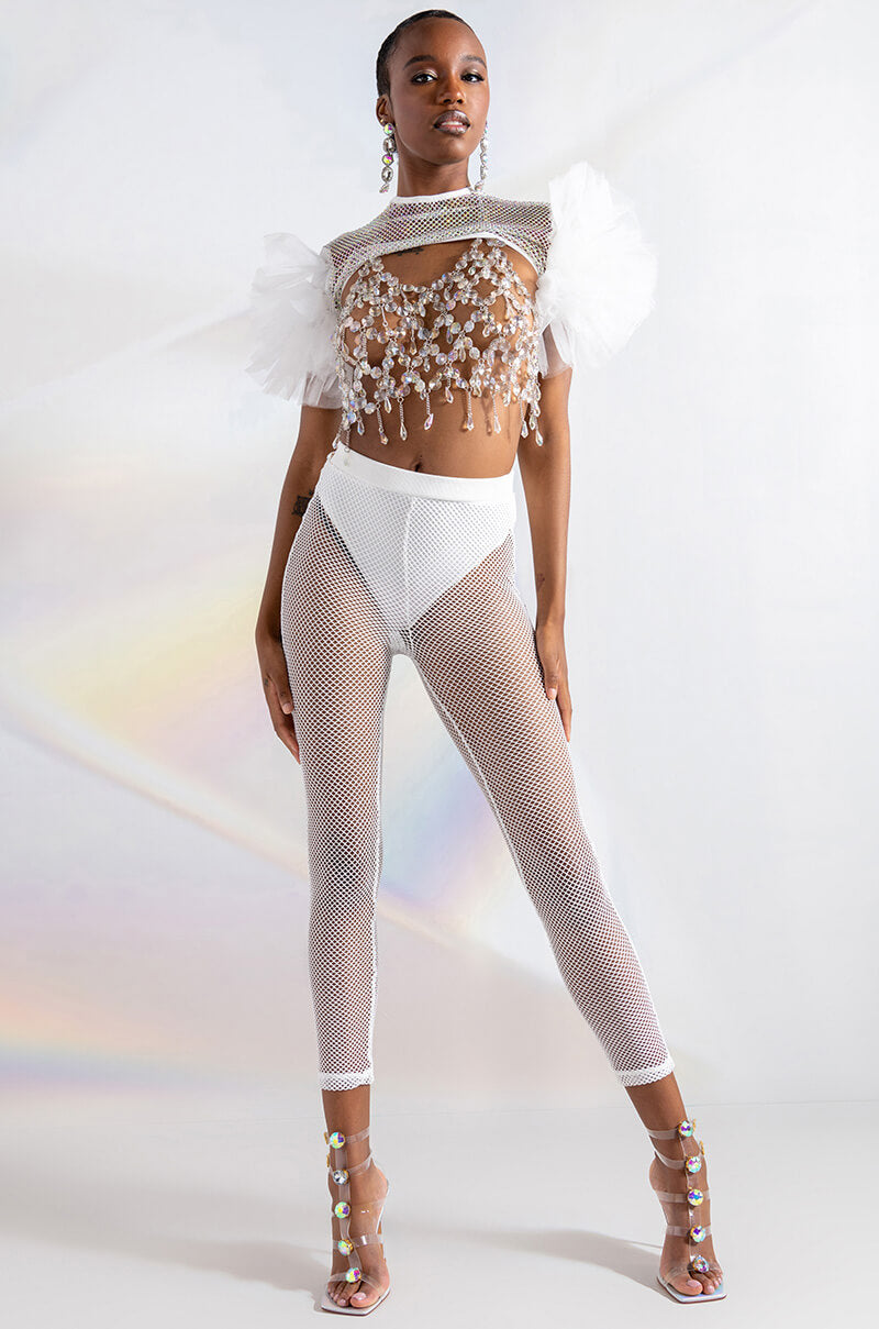 ROWDY FISHNET LEGGING
