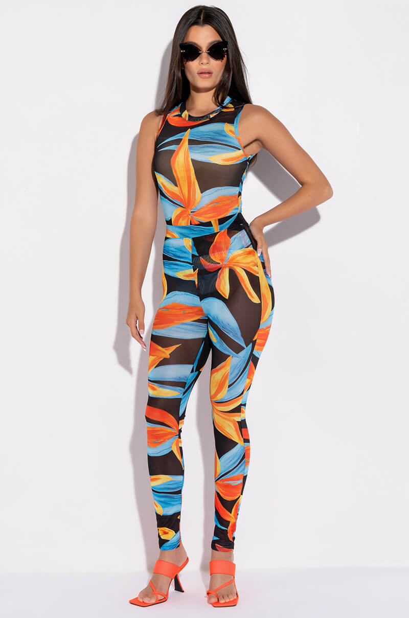 RUN TO THE SUN SLEEVELESS MESH BODYSUIT