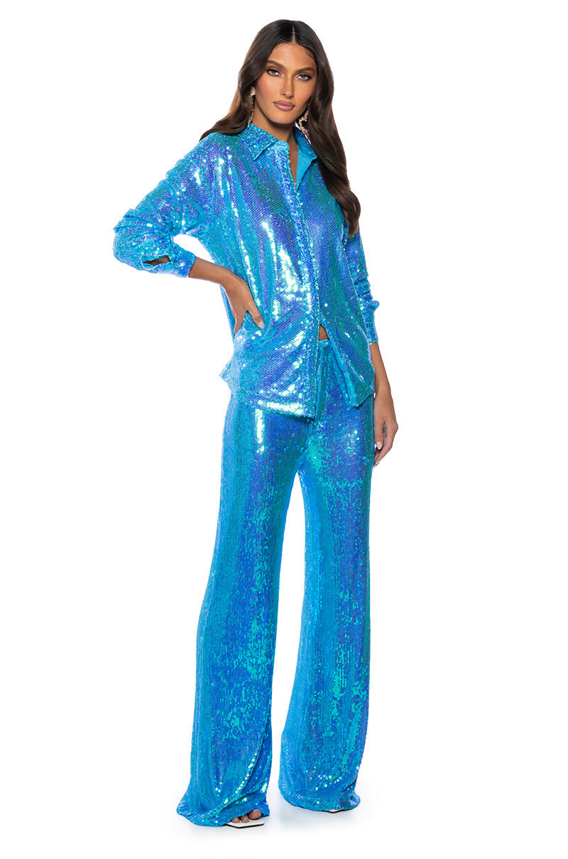 SAPPHIRE DREAMING SEQUIN TROUSER