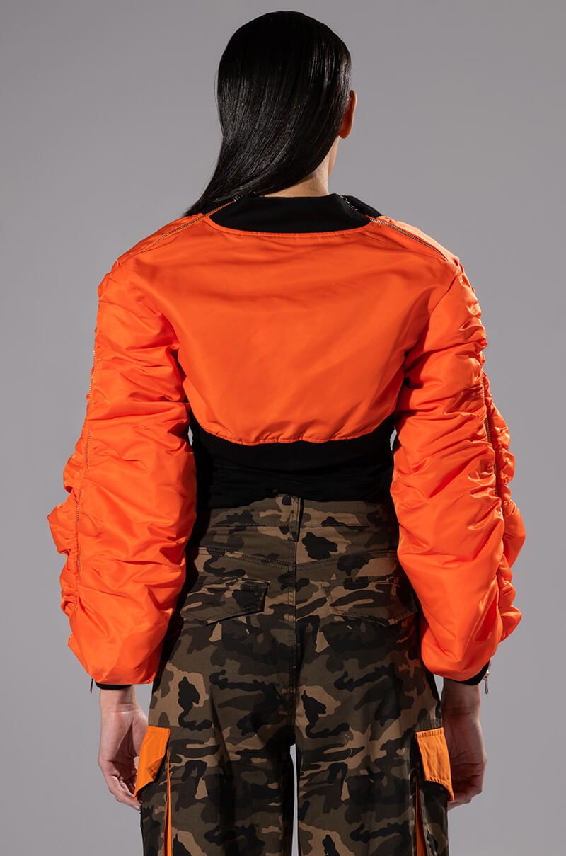SCOTLAND YARD CROP BOLERO BOMBER JACKET