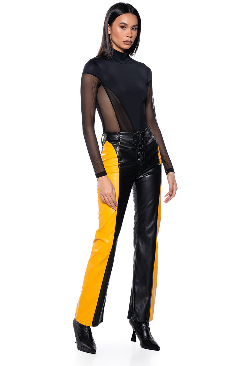 SEALED LIPS LONG SLEEVE MESH BODYSUIT