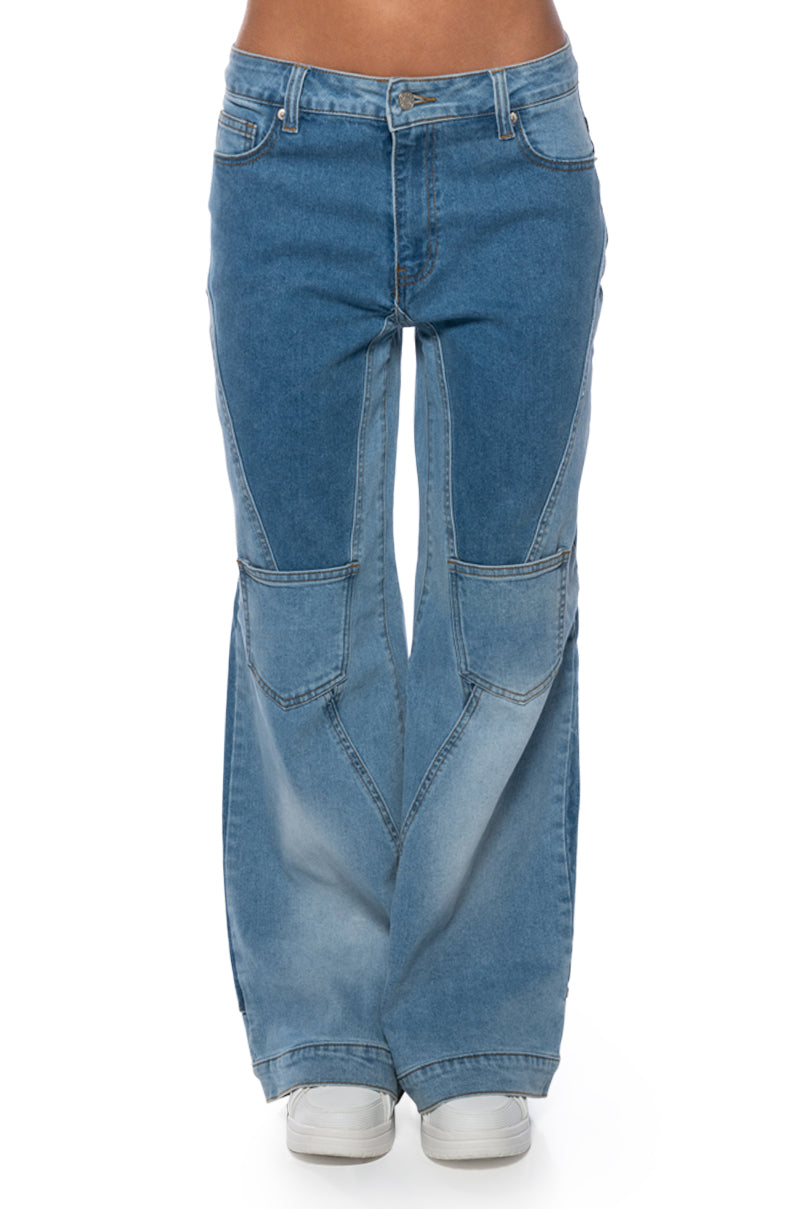 SHADES OF BLUE RELAXED FIT JEANS