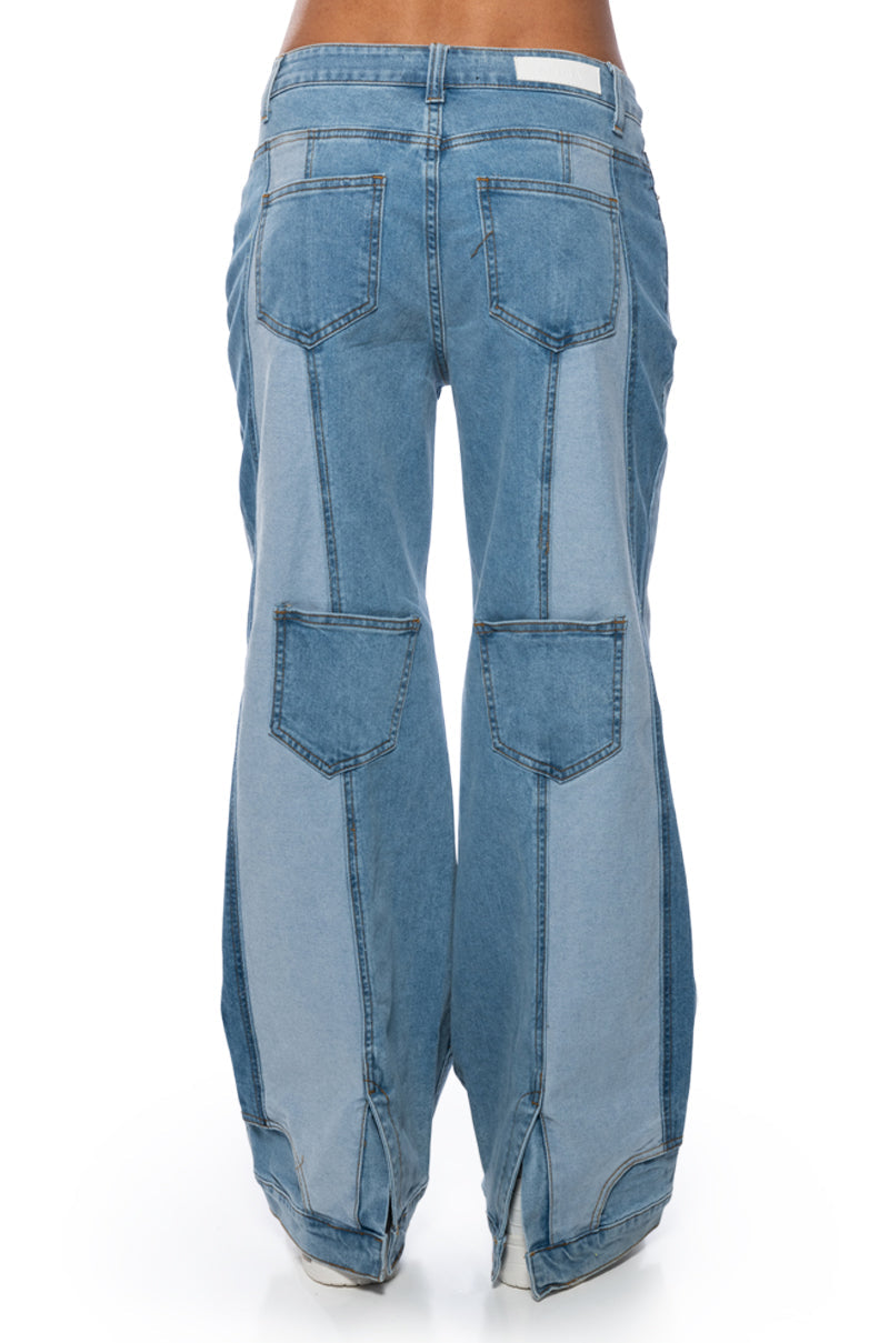 SHADES OF BLUE RELAXED FIT JEANS