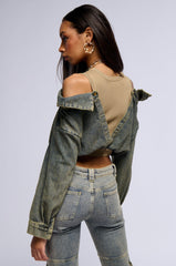 SHIA LAYERED DENIM TANK TOP