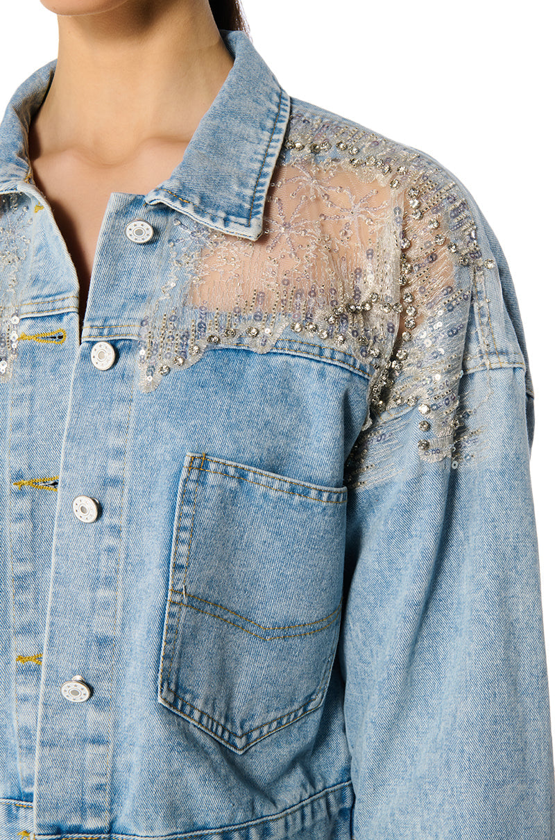 SHOW IT OFF SEQUIN DENIM JACKET