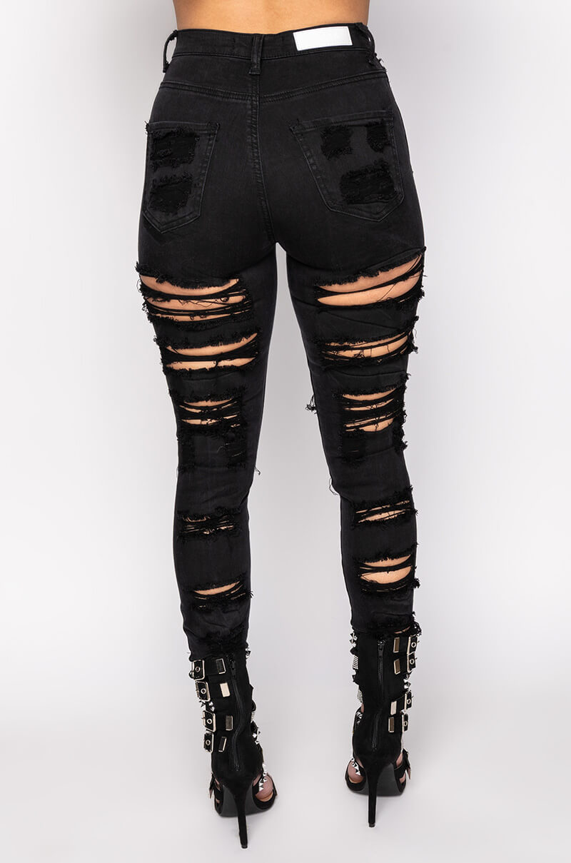 SHOW ME BABY DISTRESSED SKINNY JEANS