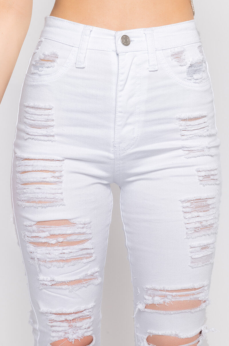 SHOW ME BABY DISTRESSED SKINNY JEANS