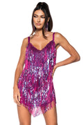SHOW UP FRINGE MINI DRESS