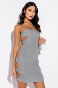 SIDE DETAIL SWEATER TUBE DRESS