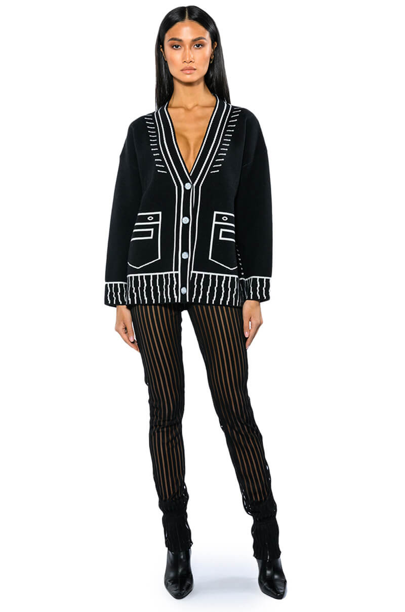 SKETCHY OVERSIZED CARDIGAN