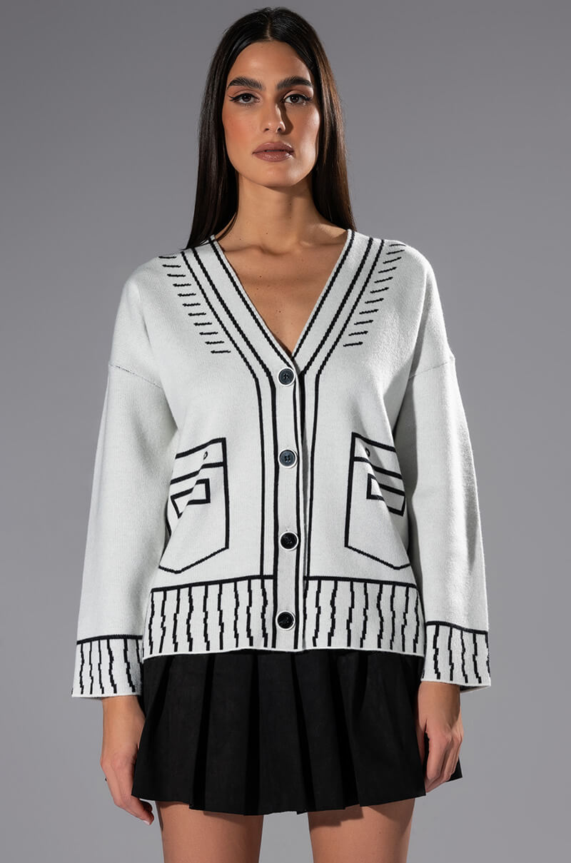 SKETCHY OVERSIZED CARDIGAN