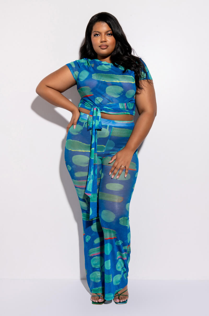 SKYART X AKIRA CROPPED MESH TOP