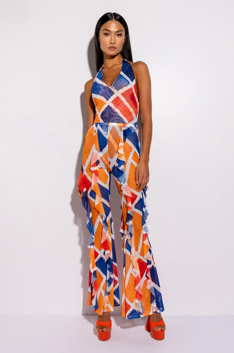 SKYART X AKIRA WIDE LEG RUFFLE LEGGINGS