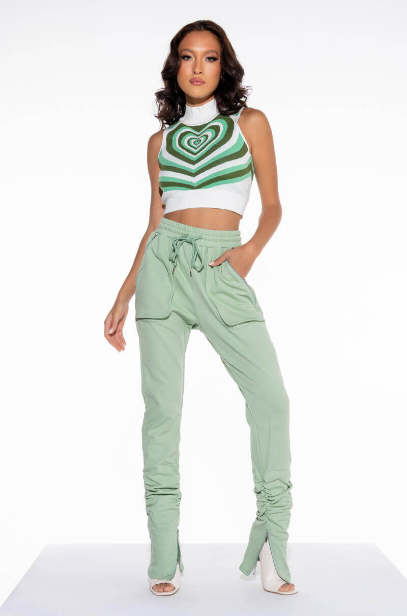 SO HYPNOTISED WITH YOU MOCK NECK SWEATER TOP