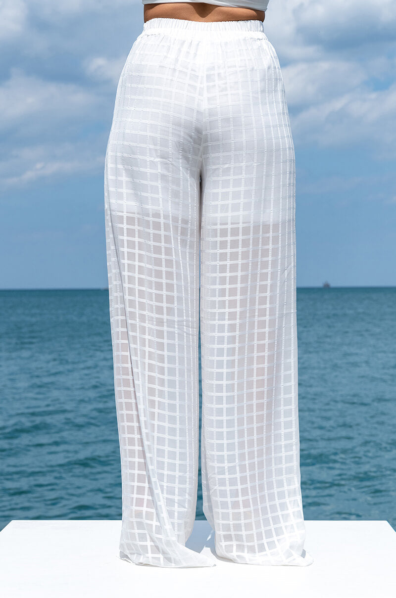 SOHO CHIFFON WIDE LEG PANTS