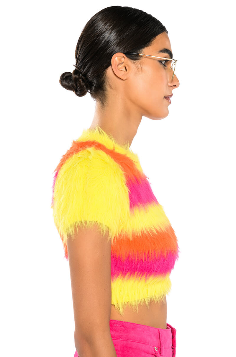 SOMETHING ABOUT THE SUN SHORT SLEEVE SWEATER