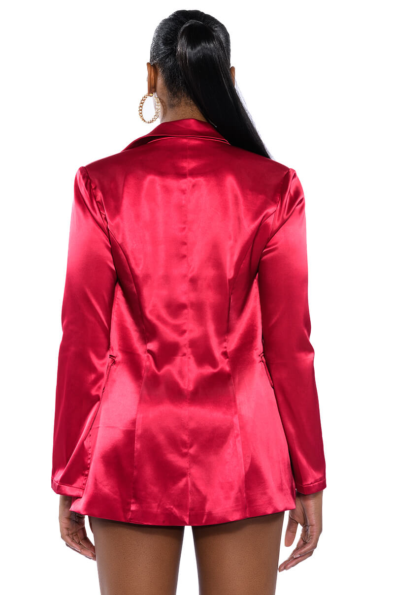 SPRING STATIN BLAZER WITH OPEN ARM