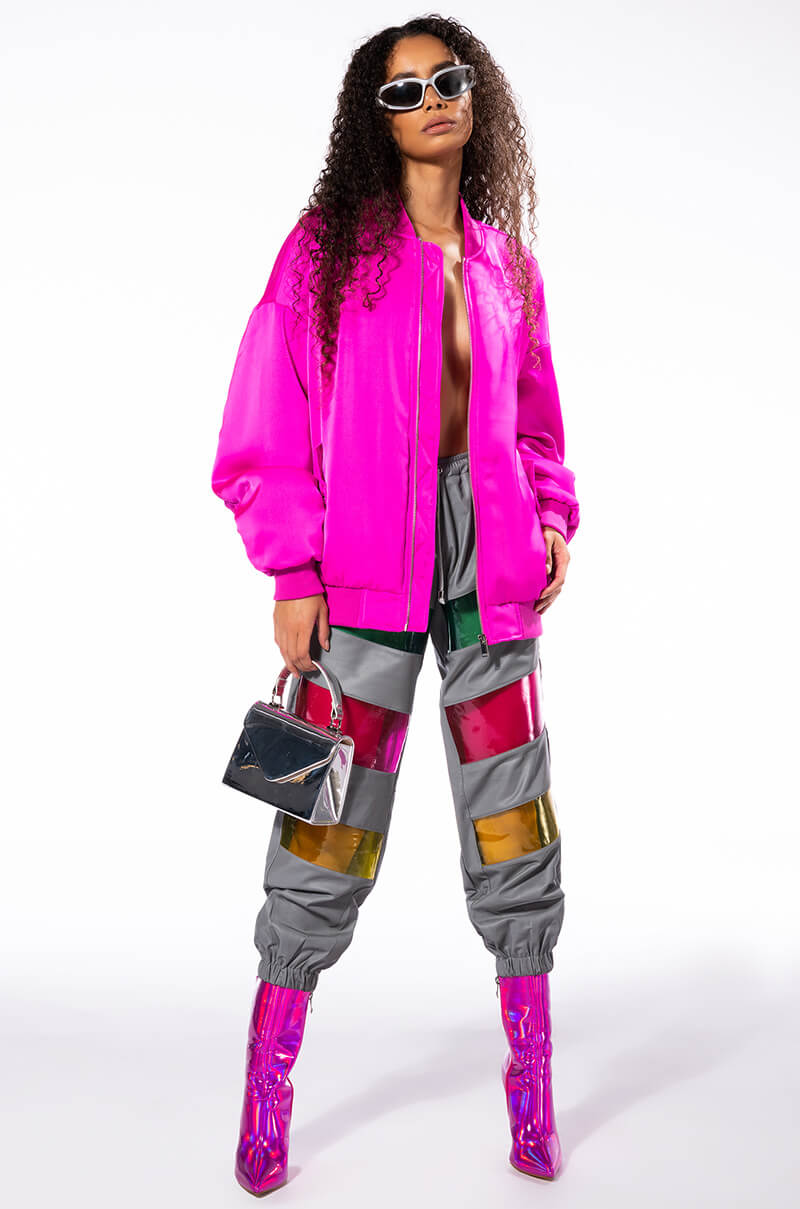 JOGGER PANTS WITH COLOR PVC