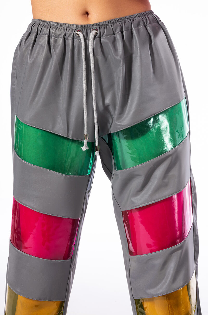 JOGGER PANTS WITH COLOR PVC