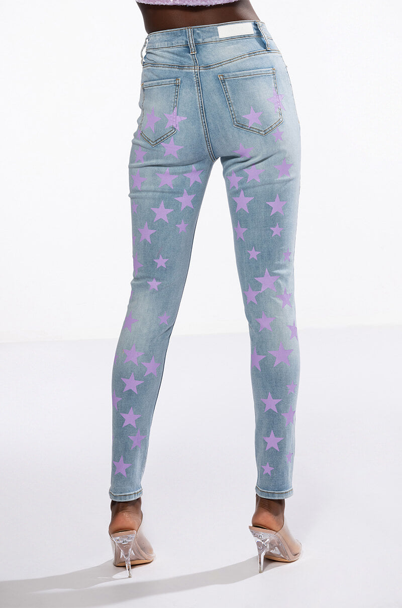 STARLIGHT MID RISE PAINTED SKINNY JEAN