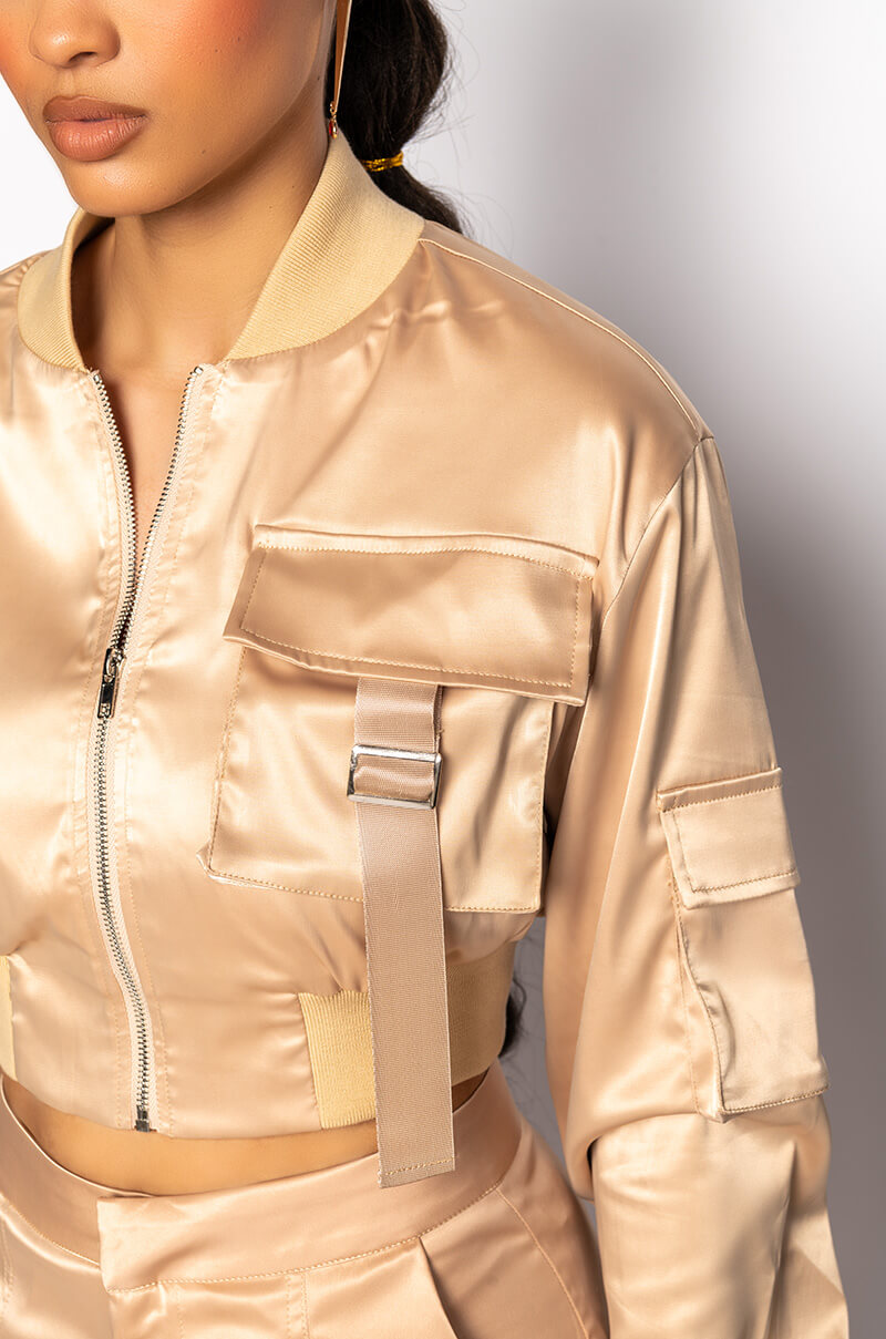 VALERIA SATIN CARGO JOGGER