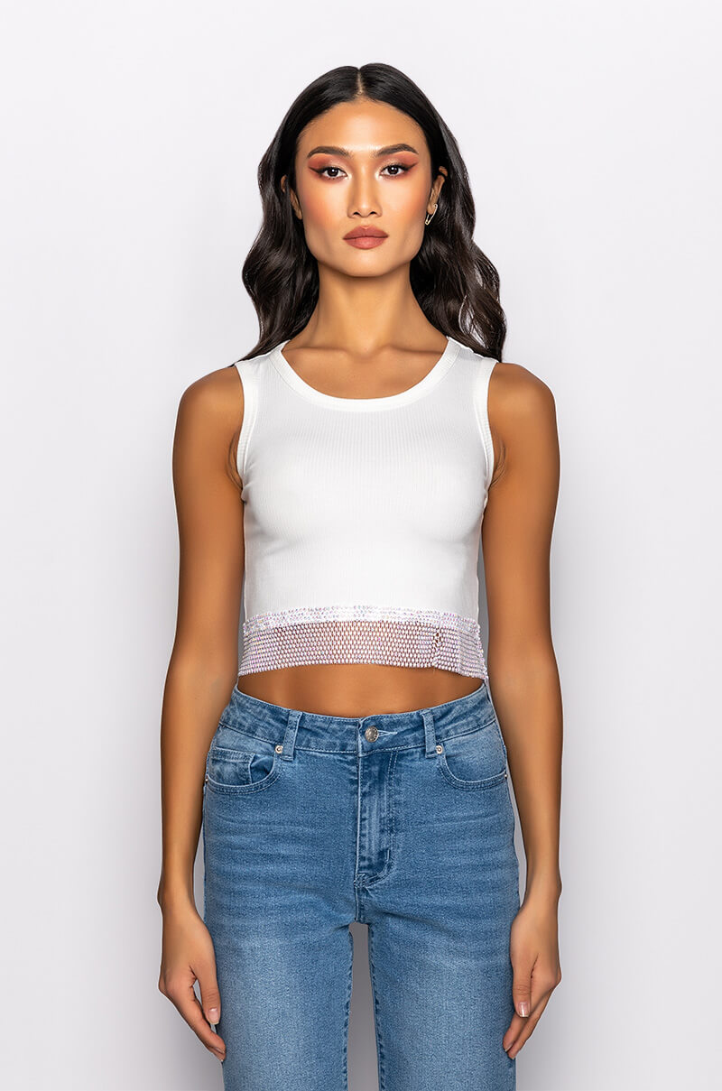 SUGA BOO RHINESTONE DETAIL TOP
