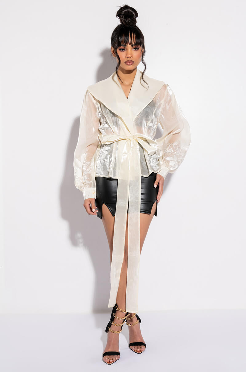 SUMMER DREAMING CHIFFON WRAP JACKET