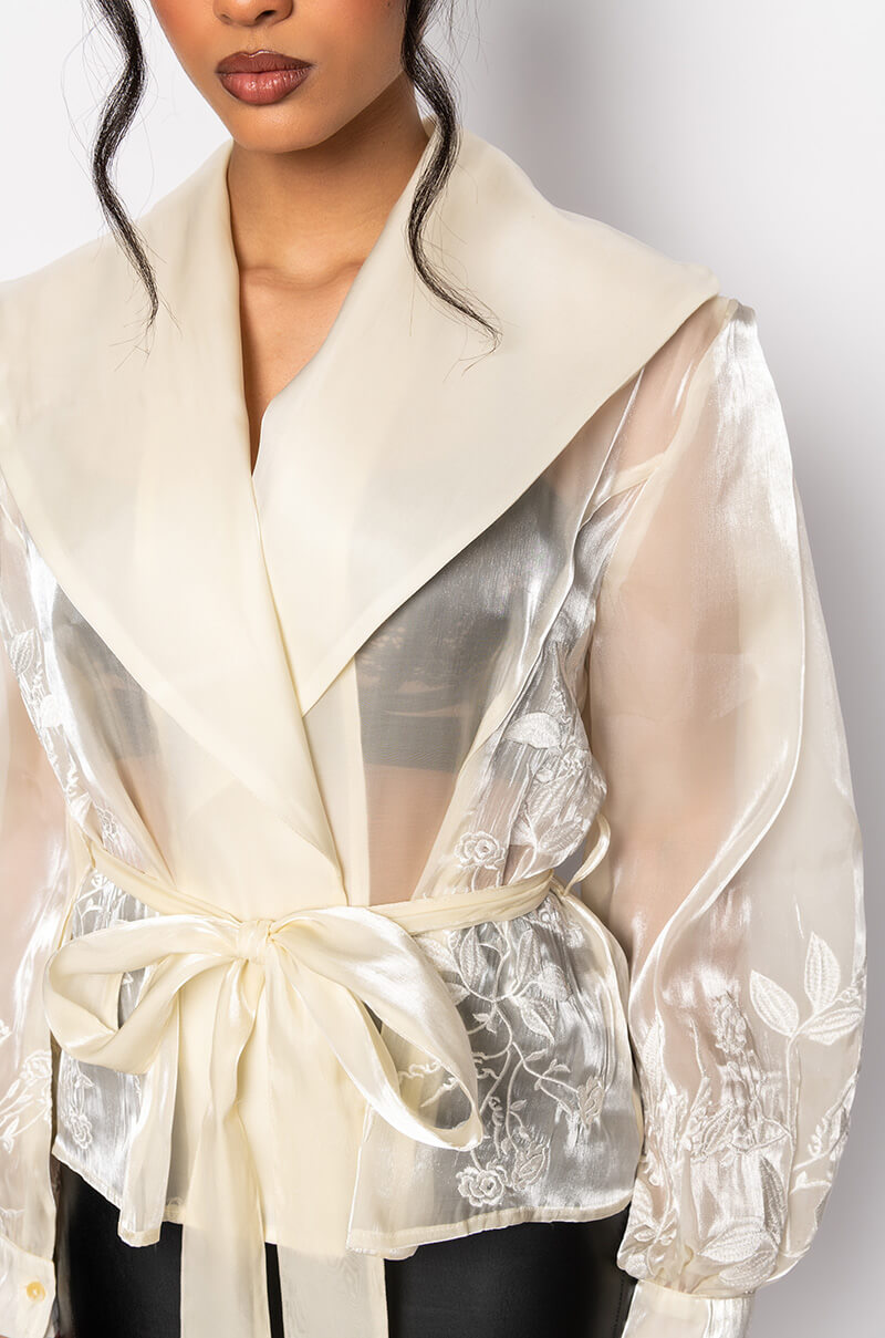 SUMMER DREAMING CHIFFON WRAP JACKET